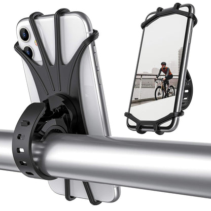 ORIbox Soporte para teléfono de Bicicleta, Soporte para manubrio de Motocicleta, Soporte de Silicona de rotación de 360°, Compatible con iPhone 13/12/11 Pro MAX XS MAX XR X 8 7 6S Plus SE 2022 12