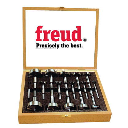 Freud PB-100: 1/4" a 2-1/8" (diámetro) 16 unidades Forstner Juego de brocas - Surtido de brocas Forstner de 16 piezas de 1 - 4 pulgadas a 2-1 - 8 pulgadas