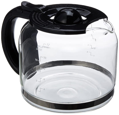 Capresso Jarra de vidrio, 12 tazas, color negro