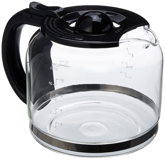 Capresso Jarra de vidrio, 12 tazas, color negro
