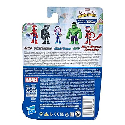 Marvel Spidey and His Amazing Friends - Figura de Acción de Hulk a Escala de 10 cm con 5 Puntos de articulación, Ideal para niños a Partir de los 3 años.