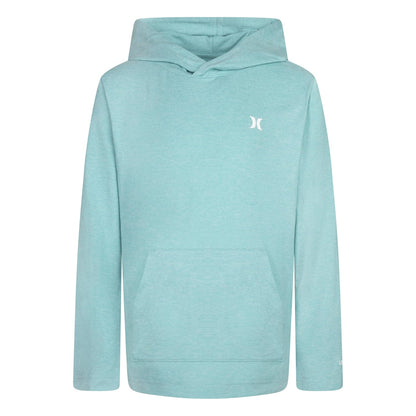 Hurley Long Sleeve Hooded UPF 50+ Rash Guard Swim Shirt Camisa de protección de Sarpullido Niños - 7 - Harbor Green Heather