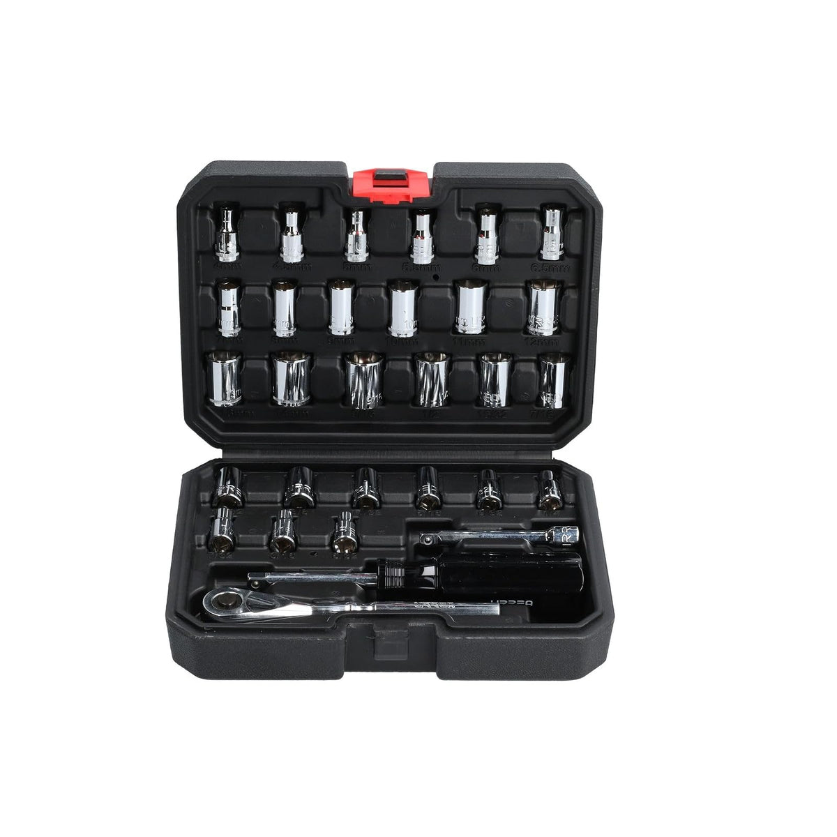 Urrea Herramientas 4700CB Urrea Juego de dados y accesorios 1/4" de 30 piezas en estuche plástico, color, pack of/paquete de 30