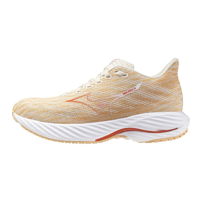 Mizuno Wave Rider 28 - Tenis de Correr para Mujer - 26.5 cm B - Pristine-Spicy Orang