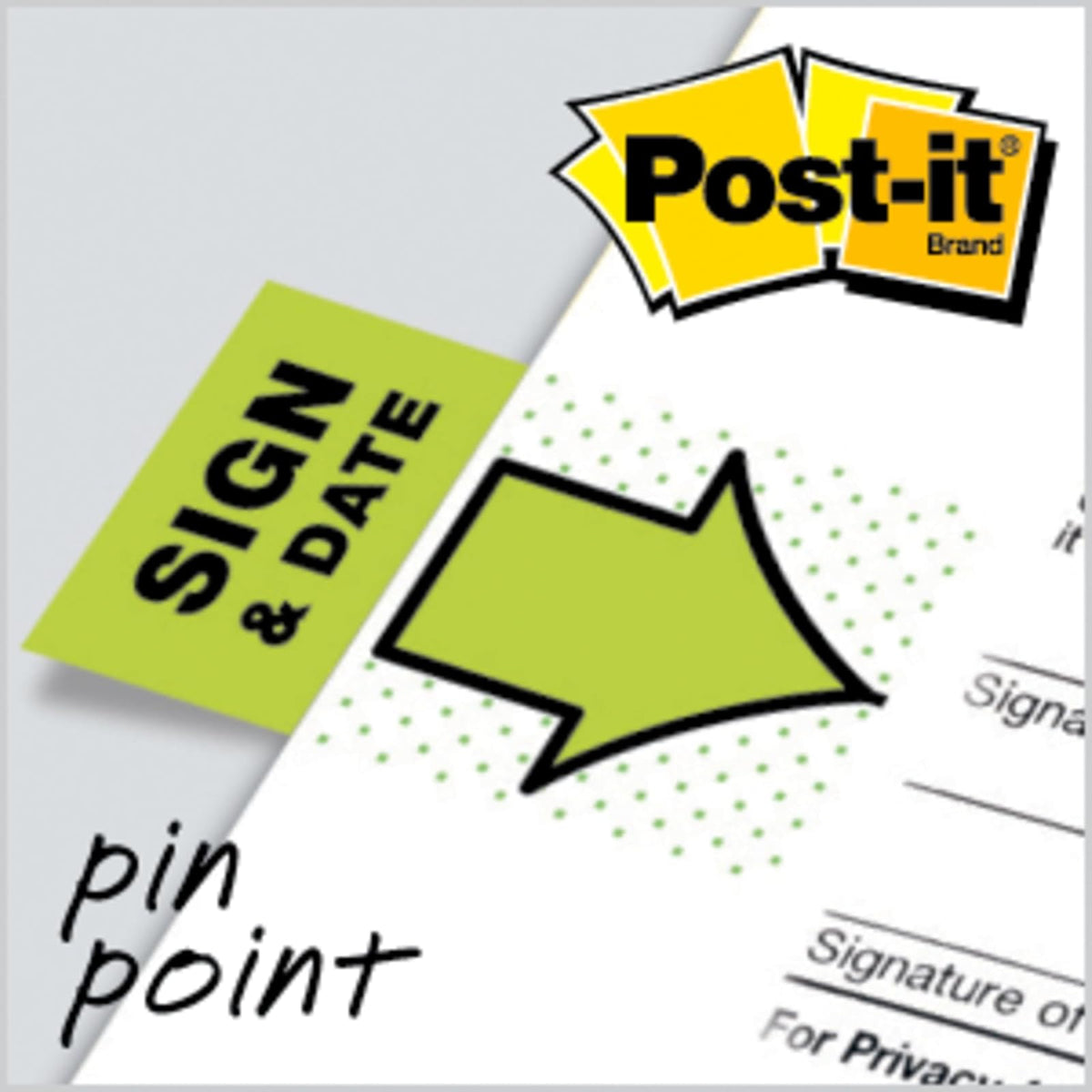 Post-it 680SD2 - Bandera de mensaje de fecha y letra, 1 pulgada x 1-3/4 pulgadas, 100/PK, verde