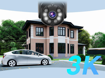 CKK Sistema de cámara de Seguridad de Audio de 5 MP 8 CH Sistema de cámara de vigilancia para el hogar con Disco Duro de 1 TB (1 cámara de Seguridad de 5 MP)