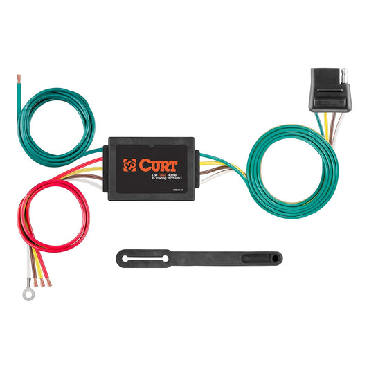 CURT Convertidor de Luz Trasera de Remolque de 3 a 2 Cables 56130, 4 Pines