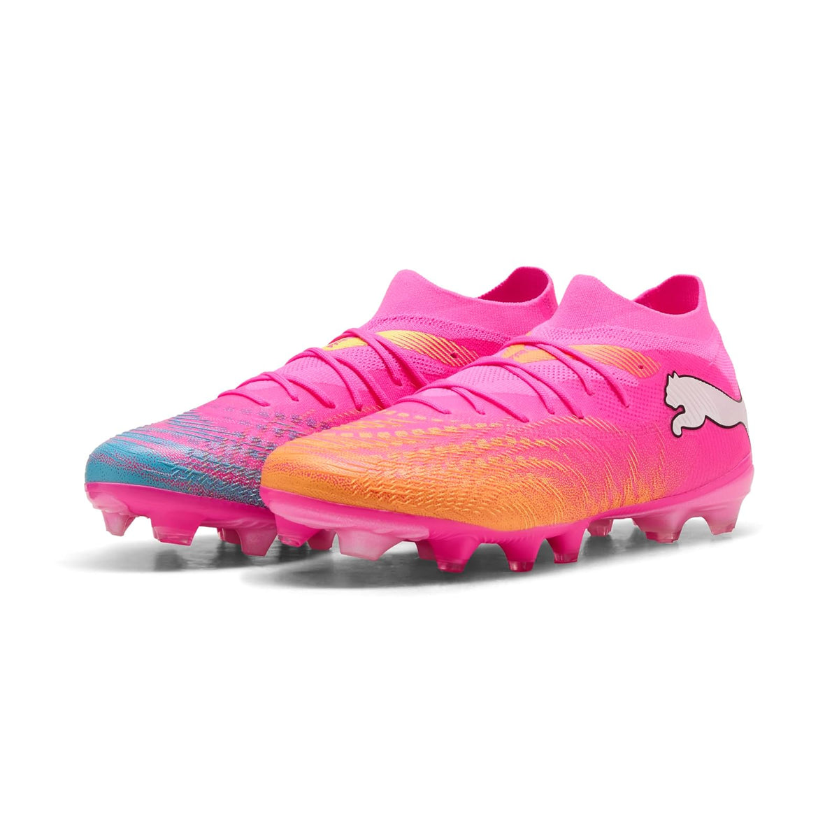 PUMA Future 9 Match FG/AG - 27.0~28.5 cm - Poison Rosa Sun Stream Bright Aqua Puma White