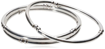 Nine West - Pulsera elástica con diseño de trío, "Classics" - Plata