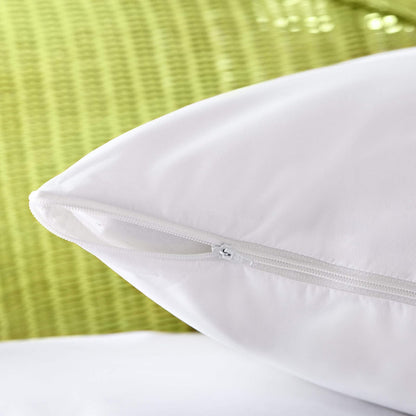 Aller-Ease Protector de Almohada 100% algodón Transpirable para Dormir, tamaño Queen 30 x 20 Pulgadas, Paquete de 4, Color Blanco