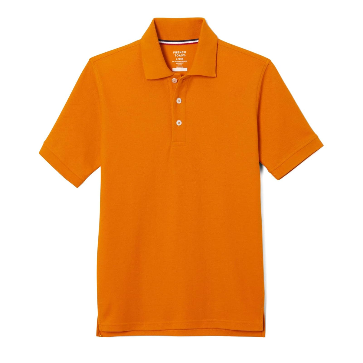 French Toast Playera Polo de Piqué de Manga Corta para Niño - 6-7 - Anaranjado (Sun orange)