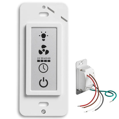 Homewerks 7150-12 - Interruptor de temporizador LCD para ventilador de ventilación y luz, 3 funciones