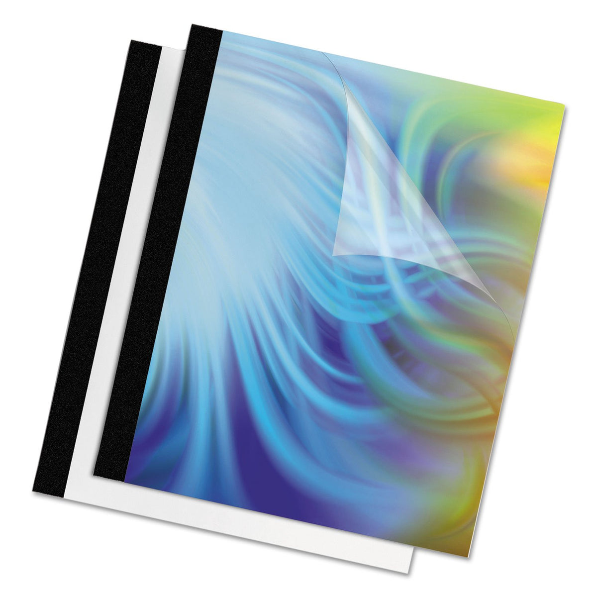 Fellowes 5222701 Thermal Binding Presentation Covers, Letter, Black, 30 Sheets, 1/8", 10 Unidades, Negro Transparente