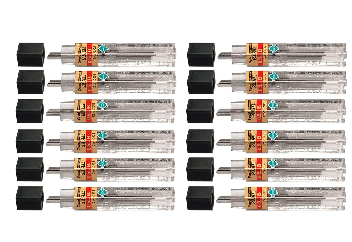 Pentel 000767 Super Hi-Polymer Lead C505 0.5mm B 12 pieces - Mina de repuesto