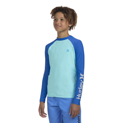 Hurley Long Sleeve UPF 50+ Rash Guard Swim Shirt Camisa de protección de sarpullidoNiños