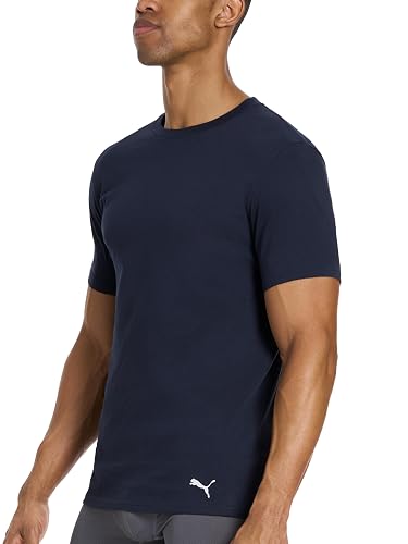 Puma - Paquete de 4 Camisetas de algodón de Manga Corta para Hombre