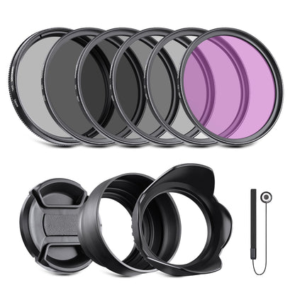 NEEWER 58mm UV CPL FLD Filtro Kit & ND Set para Canon Rebel, EOS Camaras | /