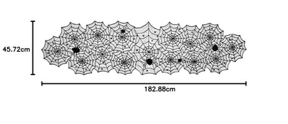 DII Halloween Lace Table Runner for Halloween Parties, Décor, Dinners, 18 by 72-Inch, Black