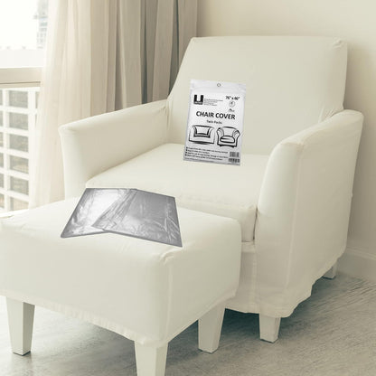 uBoxes Chair Protective Poly Covers, 72 x 46 inch, 2 Pack