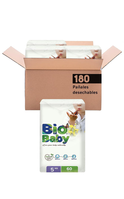 Bio Baby Pañal Talla 5 X Grande 180 pañales