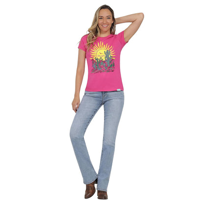 Wrangler Camisa de Algodón para Mujer, Azul, CH
