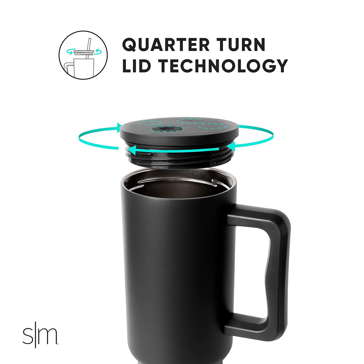 Simple Modern - Tapa de vaso con popote, repuesto reutilizable solamente, se adapta a taza de acero inoxidable Trek Travel Coffee Ice Cup Water Bottle | Colección Trek | Almond Birch