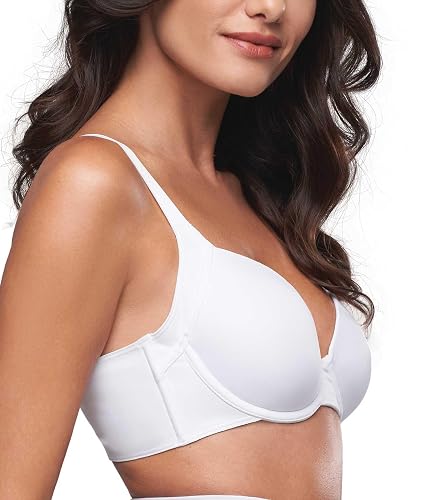 Ilusion Mujer Brasier Soporte Extremo Bra con Copa Preformada y Varilla Lateral Bras con Refuerzo en Costados y Tirantes Anchos 7352
