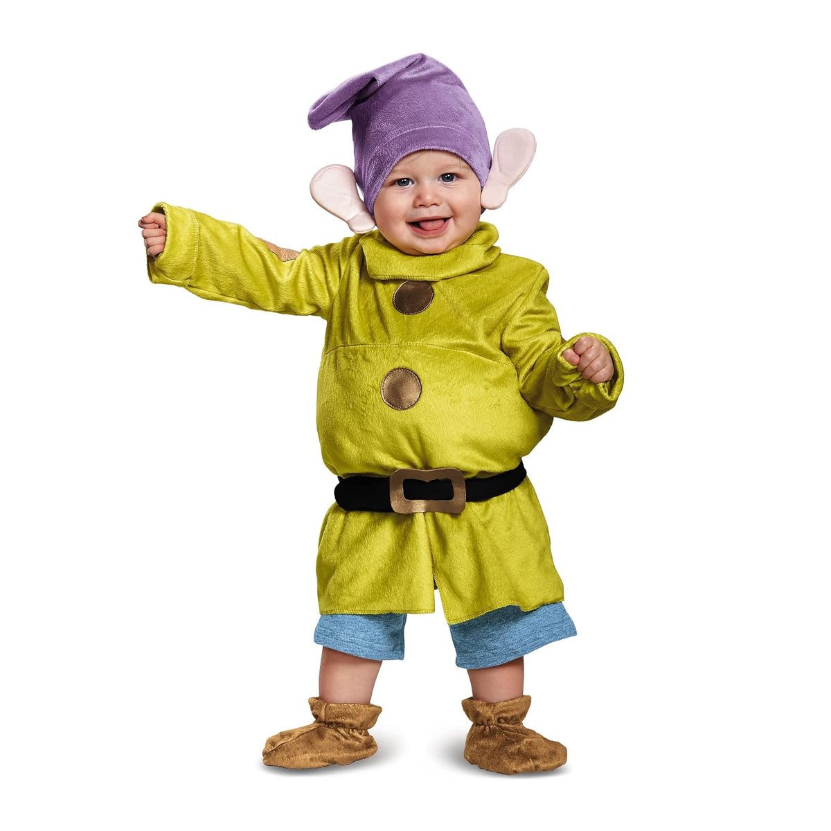 Disfraz de Dopey para bebés, disfraz oficial de Disney con temática blanca como la nieve