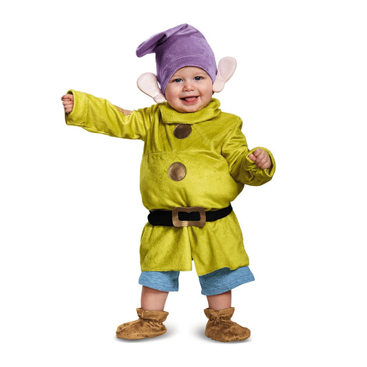 Disfraz de Dopey para bebés, disfraz oficial de Disney con temática blanca como la nieve