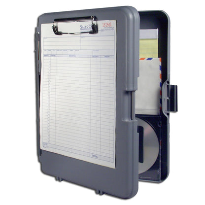 Saunders DeskMate - Portapapapeles de plástico (8,5 x 12 pulgadas), Gris, 1/2 In