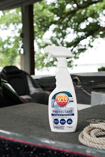303 (30305) Aerosol protector marino UV para vinilo, plástico, hule, fibra de vidrio, cuero y más - Repelente contra el polvo y la suciedad - No tóxico, Acabado mate, Un solo color, 16 oz