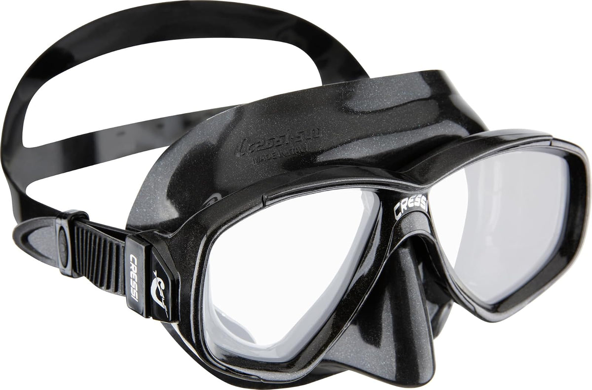 Cressi Perla, Mascarilla de Silicona para Adultos de Volumen Interior pequeño para Buceo, Snorkeling, Calidad Italiana Desde 1946