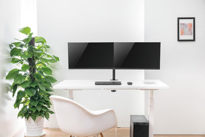 Manhattan - Soporte para Monitor, Adaptable a Pantalla de 13" a 32", hasta 8 kg de Carga, Montaje para 2 Pantallas en Escritorio, para Monitor de Pantalla Plana, Movimiento articulado, Ajuste Altura