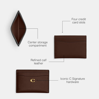 Coach - Funda de piel acolchada para tarjetas