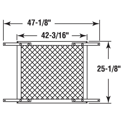 Prime-Line Products Pl 15942 Patio Rejilla de puerta visualización deslizante, 48 en., aluminio, bronce, Construcción