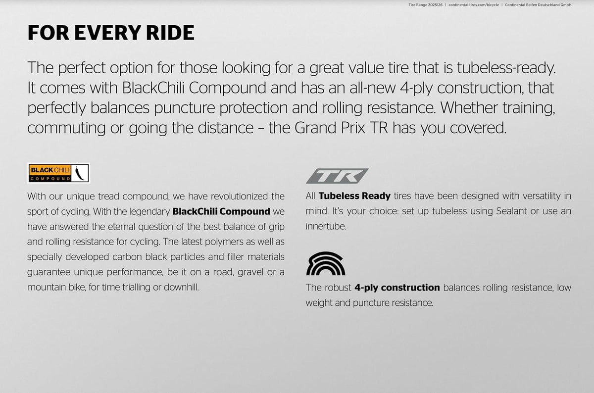 Continental Grand Prix TR Llanta para de Ruta