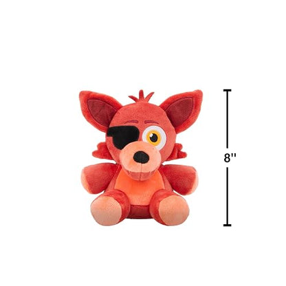 Five Nights at Freddy's FNF0089 – Peluche de Foxy – 20 cm – con Material Supersuave y Ojos Que Brillan en la Oscuridad – Peluche Oficial de Jazwares