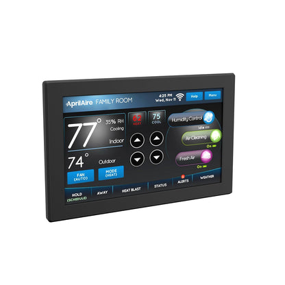 AprilAire 8920W - Termostato de visualización táctil a color programable Wi-Fi con control IAQ; compatible con Alexa y Google Assistant