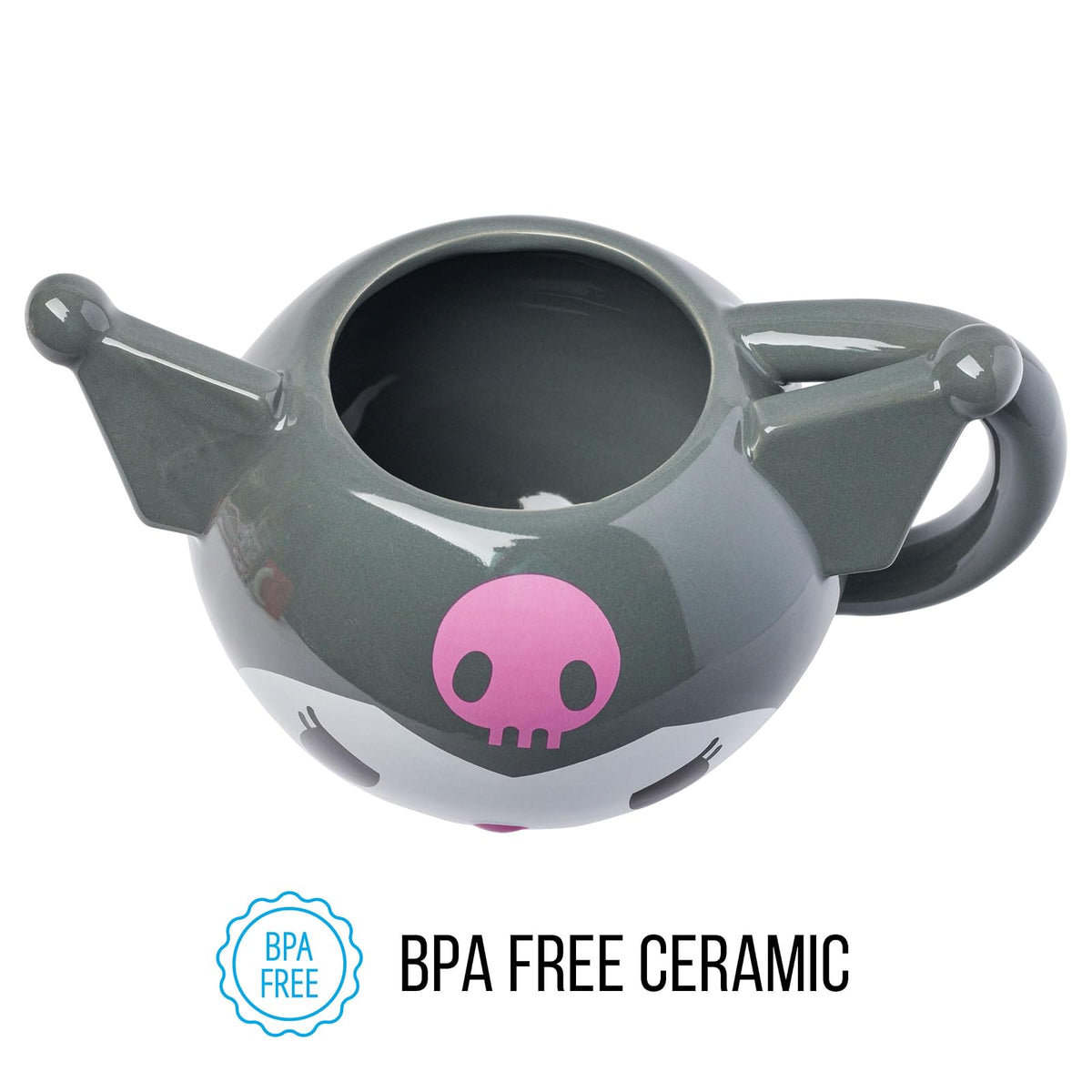 Silver Buffalo Sanrio Hello Kitty and Friends Kuromi - Taza esculpida 3D de cerámica