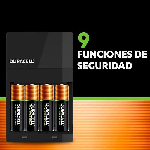 Duracell Cargador de Pilas AA/AAA - Incluye 4 AA