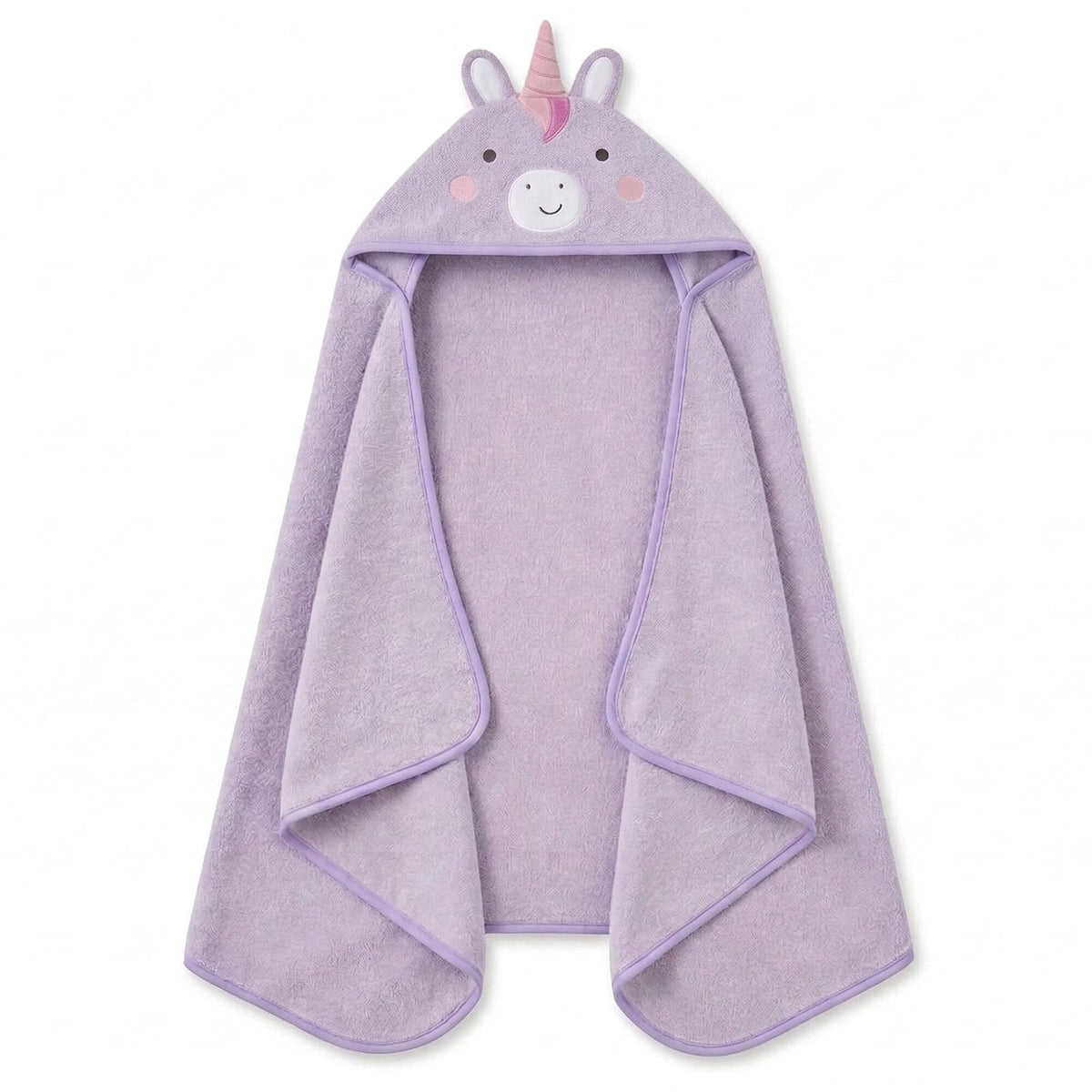 Delta Children Toalla Infantil con Capucha y Bolsillos - Súper Suave y Absorbente - Gran Regalo para Niños y Niñas - Diseño: Unicornio Lila
