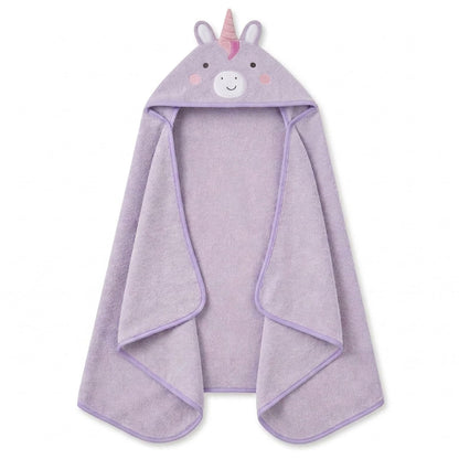 Delta Children Toalla Infantil con Capucha y Bolsillos - Súper Suave y Absorbente - Gran Regalo para Niños y Niñas - Diseño: Unicornio Lila