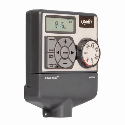 Orbit 28966 driver de aspersor para interiores de 6 estaciones Easy Dial