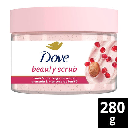 Dove Beauty Scrub Jabón Exfoliante Corporal Granada y Manteca de Karité, 280 g