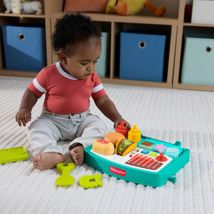 Fisher-Price Ríe y Aprende Andadera para Bebés Carro de Snacks 4 en 1 para bebés de 6 Meses en adelante