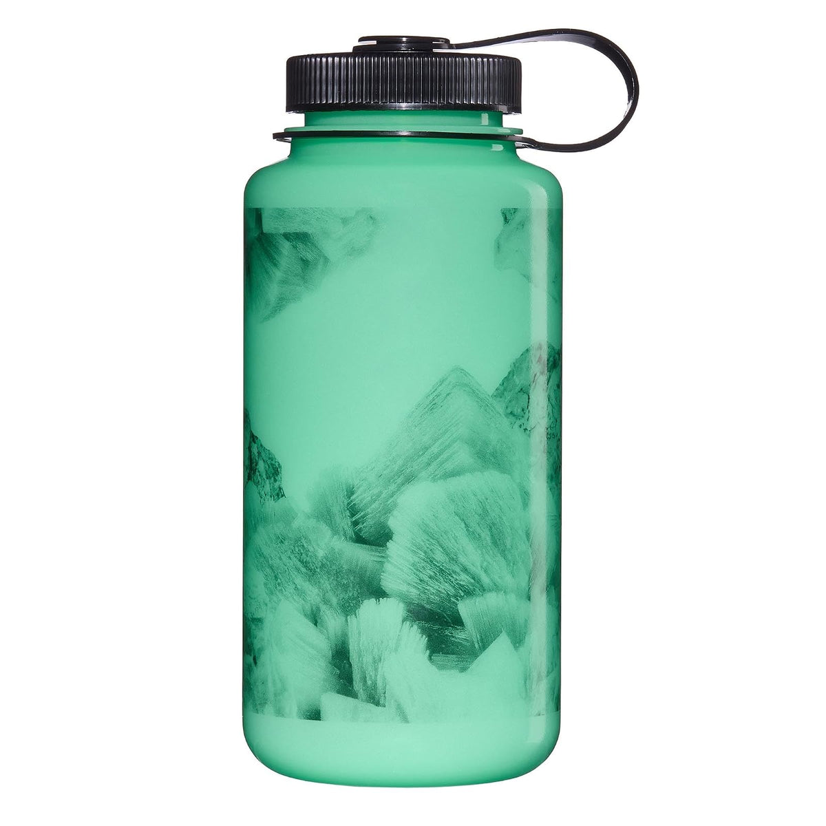 Nalgene Sustain Tritan - Botella de Agua sin BPA Hecha con Material derivado de 50% residuos de plástico (utilizando Balance de Masa Certificado ISCC), 32 onzas, Boca Ancha, Cristales GLO Wyld