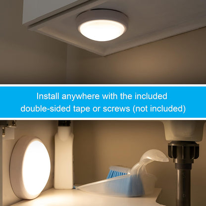GE 54807 - Luz de llave con pilas, color blanco, autoadhesiva, inalámbrica y portátil, ideal para armarios, armarios, mesitas de noche, baños y pasillos