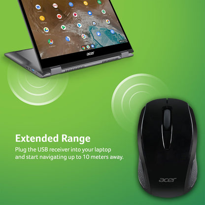 Acer AMR800 Mouse Inalámbrico | Hasta 1600 dpi, 2.4 GHz USB