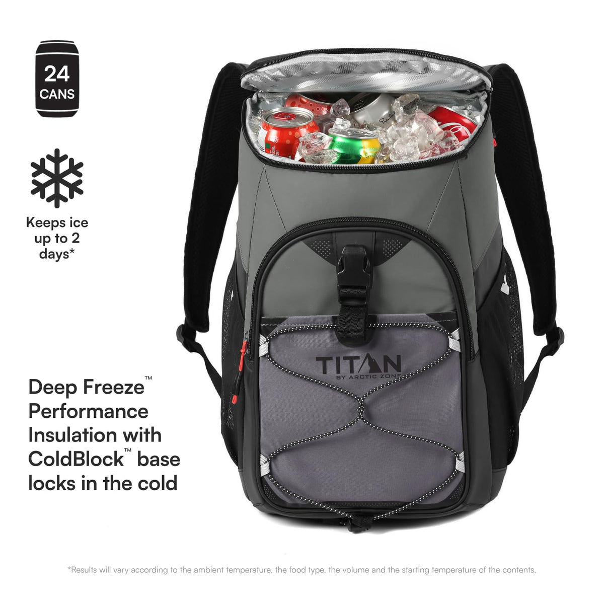 Arctic Zone Titan Deep Freeze - Enfriador de Mochila para 24 latas