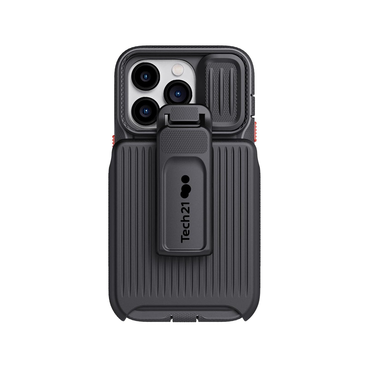 Tech21 EVO MAX - Funda para iPhone 14 Pro, Color Negro | Compatible con MagSafe, Duradera, Absorbente de Golpes, Resistente, con Funda, FlexShock de 20 pies, protección contra caídas múltiples